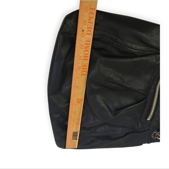 Coach Soft Black Genuine Leather Shoulder Bag Tote HOBO - Picture 9 of 12